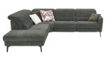 Komfort-Ecksofa MONDO Mimas in einem Stoffbezug in Moos