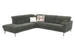 Komfort-Ecksofa MONDO Mimas in einem Stoffbezug in Moos