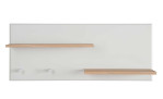 Wandgarderobe vito Boggie, Lichtgrau mit zwei Regalböden in Artisan Eiche Dekor und zwei Haken