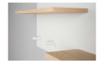 Wandgarderobe vito Boggie, Lichtgrau mit zwei Regalböden in Artisan Eiche Dekor und zwei Haken, Detailansicht