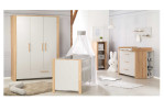 Wandgarderobe vito Boggie, Lichtgrau mit zwei Regalböden in Artisan Eiche Dekor und zwei Haken im Kinderzimmer