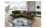 Basis-Ecksofa vito Ticona, in der Farbe Olive mit der Rückenverstellung