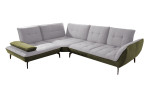 Basis-Ecksofa vito Ticona, in der Farbe Silver/ Olive
