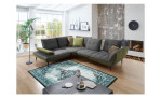 Basis-Ecksofa vito Ticona, in der Farbe Anthrazit / Olive mit der Sitzvorzug