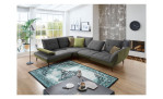 Basis-Ecksofa vito Ticona, in der Farbe Anthrazit / Olive mit der Rückenverstellung