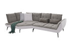 Komfort-Ecksofa vito Ticona, in der Farbausführung Hellgrau / Silver