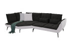 Komfort-Ecksofa vito Ticona, in der Farbausführung Schwarz / Silver