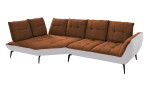 Basis-Ecksofa vito Ticona, in der Farbausführung Kupfer / Silber