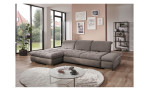 Wohnlandschaft vito Fulla in der Farbe Taupe im Wohnzimmer
