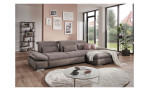 Basis - Ecksofa vito Fulla, in der Farbausführung Taupe in einem Raum stehend mit einer Decke