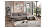 Basis - Ecksofa vito Fulla, in der Farbausführung Taupe, mit der Rückenfunktion