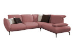 Komfort-Ecksofa vito Bevy, in der Farbausführung Altrosa