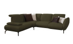 Komfort-Ecksofa vito Bevy, in der Farbausführung Olive