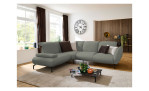 Komfort-Ecksofa vito Bevy, in der Farbausführung Stone, Draufsicht