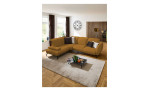 Komfort-Ecksofa vito Bevy, in der Farbausführung Mustard, Draufsicht