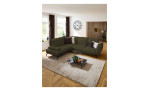 Komfort-Ecksofa vito Bevy, in der Farbausführung Olive, Draufsicht
