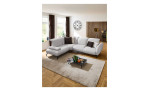 Komfort-Ecksofa vito Bevy, in der Farbausführung Silver, Draufsicht