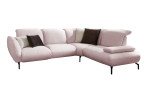 Basis-Ecksofa vito Bevy, in der Farbausführung Rose