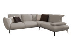 Basis-Ecksofa vito Bevy, in der Farbausführung Grau