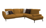 Basis-Ecksofa vito Bevy, in der Farbausführung Mustard