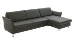 Basis-Ecksofa vito Spring in Echtleder Anthrazit.