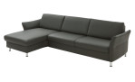 Basis-Ecksofa vito Spring in Echtleder Anthrazit.
