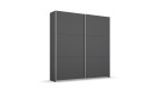 Schwebetürenschrank self Lelia in Grau-Metallic