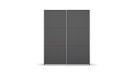 Schwebetürenschrank self Lelia in Grau-Metallic, Frontalansicht