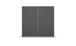 Schwebetürenschrank self Lelia in Grau-Metallic, Frontalansicht
