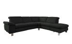 Basis-Ecksofa vito Tonga, in der Farbausführung Schwarz