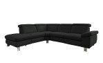 Basis-Ecksofa vito Tonga, in der Farbausführung Schwarz