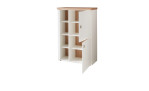Highboard vito Idamo in Tonweiß kombiniert mit Alteiche, Türen geöffnet 