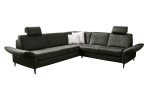Komfort-Ecksofa vito Spring-S Relax in einem Bezugsstoff in der Frabe Moos.