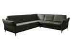 Basis-Ecksofa vito Spring-S Relax in einem grünen Bezugsstoff.