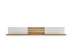 Wandregal weiß mit Holzabsetzung ca. 150 cm breit
