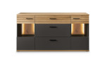 Sideboard Set One Quincy mit zwei Glastüren, einer Schublade und zwei Klappen