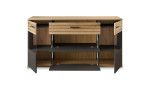 Sideboard Set One Quincy mit zwei Glastüren, einer Schublade und zwei Klappen, geöffnet