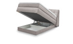 Boxspringbett set one Fairfield im Bezug Taupe, Bettkasten offen