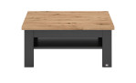 Couchtisch set one York in graphit und Artisan-Eiche-Dekor