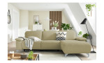 Komfort - Ecksofa Musterring MR 370, in der Farbausführung nature, in einem Raum stehend, Frontansicht