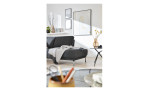 Komfort-Ecksofa Musterring MR 385 in schwarz, Ansicht der Ottomane