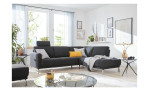 Komfort-Ecksofa Musterring MR 385 in schwarz, Ansicht im Milieu