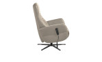 Basis-Relaxsessel MR 281 in einem Echtlederbezug in Pearl. Seitenansicht
