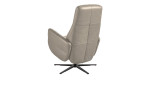 Basis-Relaxsessel MR 281 in einem Echtlederbezug in Pearl. Schräge Rückenansicht