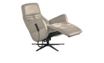 Basis-Relaxsessel MR 281 in einem Echtlederbezug in Pearl. Mit gezeigter Funktion