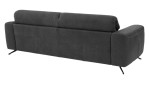 Sofa 3-Sitz MR 260 in einem Echtlederbezug in Charcoal. Schräge Rückenansicht