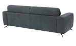Sofa 3-Sitz MR 260 in einem Echtlederbezug in Steel. Schräge Rückenansicht