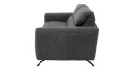 Sofa 2,5-Sitz MR 260 in einem Echtlederbezug in Charcoal. Seitenansicht