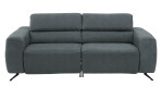 Sofa 2,5-Sitz MR 260 in einem Echtlederbezug in Charcoal. Frontansicht