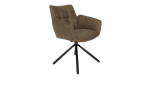 Schalenstuhl 005615000401 in taupe, Gestell in schwarz